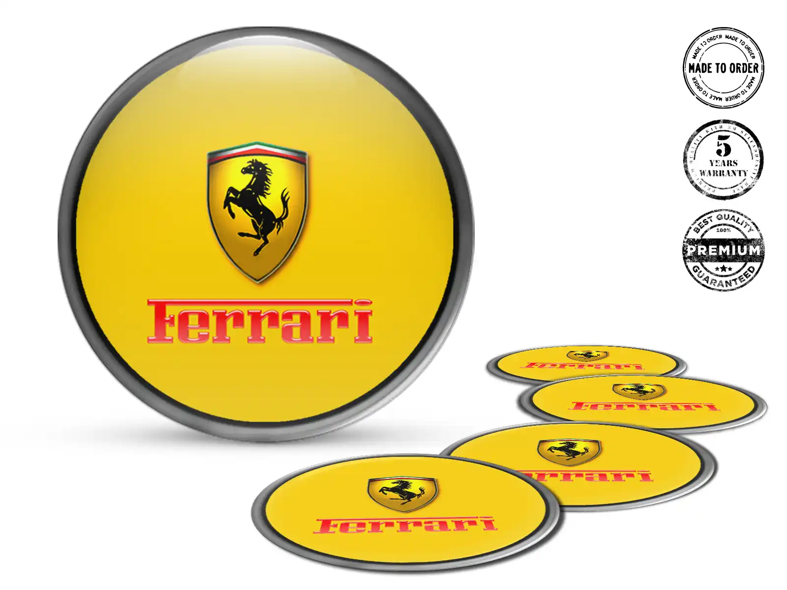 Ferrari Rademblem Ausgabe Premium Gewölbte Aufkleber
